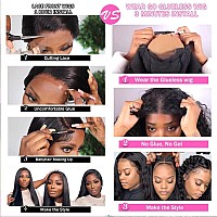 Jenniferita Wear And Go Glueless Wig For Beginners 200 Density Glueless Wigs Human Hair Pre Plucked Water Wave Lace Front Wigs