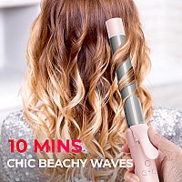 Rotating Curling Iron For Beach Waves Tymo 1 Inch Automatic Curling Wand Ceramic Hair Curler 10M Negative Ions 30S Heatup