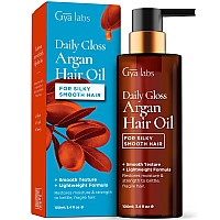 Gya Labs Daily Gloss Argan Hair Oil For Frizzy Hair Sandalwood Aroma Premium Argan Oil For Damaged Hair Frizz Control Dry Ha