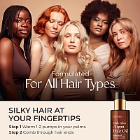 Gya Labs Daily Gloss Argan Hair Oil For Frizzy Hair Sandalwood Aroma Premium Argan Oil For Damaged Hair Frizz Control Dry Ha