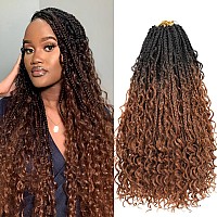 Beverlee 18 Inch Boho Box Braids 8 Packs Goddess Box Braids Crochet Hair Bohemian Hippie Braids Braiding Hair Box Braids With Cu