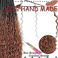 Beverlee 18 Inch Boho Box Braids 8 Packs Goddess Box Braids Crochet Hair Bohemian Hippie Braids Braiding Hair Box Braids With Cu