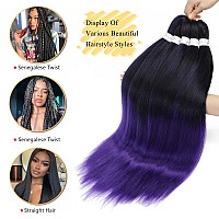 Braiding Hair Pre Stretched 8 Packs Prestretched Braiding Hair 20 Inch Ombre Braiding Hair Itch Free 1Bpurple Yaki Synthetic