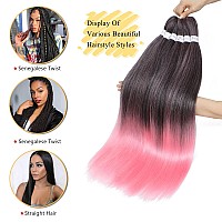 Braiding Hair Pre Stretched 8 Packs Prestretched Braiding Hair 26 Inch Ombre Braiding Hair Itch Free 1Bpink Yaki Synthetic Ha