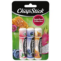 Chapstick Superfood Collection Dragon Fruit Blueberry Clover Honey 3 Count 4G