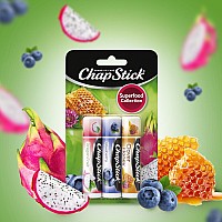 Chapstick Superfood Collection Dragon Fruit Blueberry Clover Honey 3 Count 4G