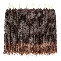 Leeven 20 Inch Pretwisted Passion Twist Hair 8 Packs Ombre Brown Pre Looped Corchet Braids For Women Long Bohemian Synthetic Hai