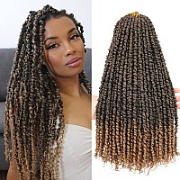 Leeven 20 Inch Pretwisted Passion Twist Hair 8 Packs Ombre Honey Blonde Pre Looped Corchet Braids For Women Long Bohemian Synthe