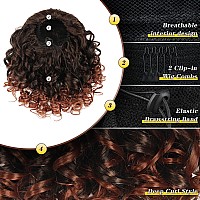 Peacoco Curly Ponytail Extension Drawstring Ponytails For Black Women Synthetic Curly Drawstring Ponytail With 2 Clips On Ponyta