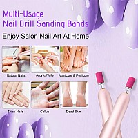 Nail Sanding Bands For Nail Drill 300Pcs Nail Sanding Bands Coarse Fine Grit Sanding Bands 100180240Grit Sanding Bands With