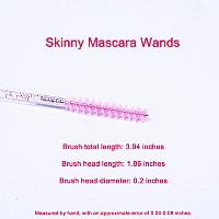 Ilaesh Skinny Mascara Wands Eyebrow Brushes For Lash Extensions Beauty Makeup Tool 50 Pcs Crystal Pink