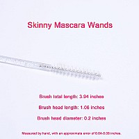 Ilaesh Skinny Mascara Wands Eyebrow Brushes For Lash Extensions Beauty Makeup Tool 50 Pcs Crystal White