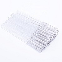 Ilaesh Skinny Mascara Wands Eyebrow Brushes For Lash Extensions Beauty Makeup Tool 50 Pcs Crystal White