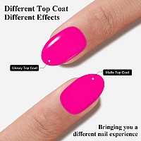 Imtiti Hot Pink Gel Nail Polish 1 Pcs 15Ml Hot Pink Color Gel Polish Uvled Soak Off Nail Art Manicure Salon Diy Nail At Home G