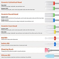 Modelones 24 Pcs Nail Drill Bit Set 332 Ceramic Diamond Carbide Nail Drill Bits Acrylic Gel Nail Bit Kit Cuticle Remover