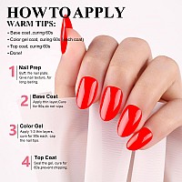 Imtiti Gel Nail Polish 1 Pcs 15Ml Neon Red Color Gel Polish Soak Off Nail Art Manicure Salon Diy Nail Lamp Gel Nail Design Deco