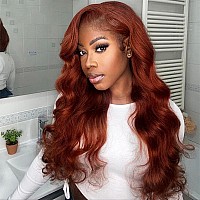 Reddish Brown 5X5 Hd Lace Closure Wigs Human Hair 180 Density 33B Body Wave Lace Front Wigs Human Hair Glueless Pre Plucked 5X5