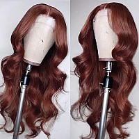 Reddish Brown 5X5 Hd Lace Closure Wigs Human Hair 180 Density 33B Body Wave Lace Front Wigs Human Hair Glueless Pre Plucked 5X5