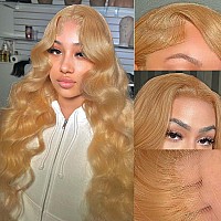 Keabalo Honey Blonde Lace Front Wigs Human Hair Pre Plucked With Baby Hair 13X4 Blonde Body Wave Hd Lace Front Wigs Human Hair F