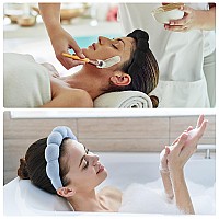 Ztomine Face Wash Headband Set Of 2 Terry Cloth Spa Headbands For Washing Face Or Facial Puffy Makeup Headbands For Skincare