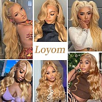 Loyom Honey Blonde Lace Front Wig Human Hair 27 Colored Human Hair Lace Front Wigs 13X4 Body Wave Glueless Lace Front Wigs Huma