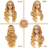 Loyom Honey Blonde Lace Front Wig Human Hair 27 Colored Human Hair Lace Front Wigs 13X4 Body Wave Glueless Lace Front Wigs Huma