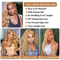 Loyom Honey Blonde Lace Front Wig Human Hair 27 Colored Human Hair Lace Front Wigs 13X4 Body Wave Glueless Lace Front Wigs Huma