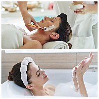 Ztomine Spa Headbands Set Of 2 Terry Cloth Headband For Washing Face Or Facial Puffy Makeup Headbands For Face Washing Mask