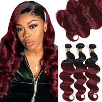 Kapelli Hair 10A Ombre Brazilian Hair Body Wave T1B99J22 24 26 Ombre Human Hair 3 Bundles Ombre Brazilian Human Hair Virg