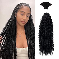 Liqusee Human Braiding Hair 100G One Bundlepack 24 Inch Natural Black Curly Human Hair For Braiding No Weft 100 Unprocessed Br