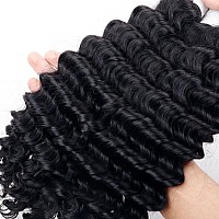 Liqusee Human Braiding Hair 100G One Bundlepack 26 Inch Natural Black Deep Wave Curly Human Hair For Braiding No Weft 100 Unpr