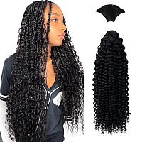 Liqusee Human Braiding Hair 100G One Bundlepack 20 Inch Natural Black Curly Human Hair For Braiding No Weft 100 Unprocessed Br