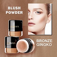 Face Blush Powder Makeup Soft Mushroom Blush For Cheeks Long Lasting Makeup Powder Highlight - Matte Finish (Bronze Gingko)