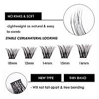 Lash Clusters 144 Pcs Individual Lashes Clusters Eyelash Extensions False Eyelashes Diy Wispy Fluffy Lash Extension Reusable Fal