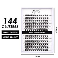 Lash Clusters 144 Pcs Individual Lashes Clusters Eyelash Extensions False Eyelashes Diy Wispy Fluffy Lash Extension Reusable Fal