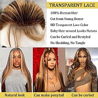 427 Highlight Ombre Lace Front Wig Human Hair Pre Plucked 250 Density 134 Hd Straight Honey Blonde Lace Front Wig Human Hair