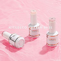 Nicedeco Rubber Base Gel For Nails Camel Rubber Gel U V Color Base Gel Nail Polish 15Ml 010