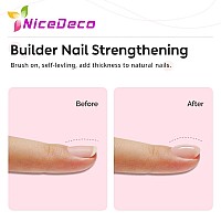 Nicedeco Rubber Base Gel For Nails Milky Pink Rubber Gel U V Color Base Gel Nail Polish 15Ml 014