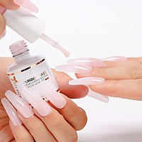 Nicedeco Rubber Base Gel For Nails Milky Pink Rubber Gel U V Color Base Gel Nail Polish 15Ml 014