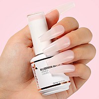 Nicedeco Rubber Base Gel For Nails Milky Pink Rubber Gel U V Color Base Gel Nail Polish 15Ml 014