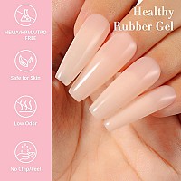 Nicedeco Rubber Base Gel For Nails Soft Pink Rubber Gel U V Color Base Gel Nail Polish 15Ml 007