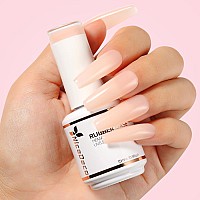 Nicedeco Rubber Base Gel For Nails Soft Pink Rubber Gel U V Color Base Gel Nail Polish 15Ml 007