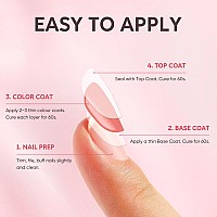 Nicedeco Gel Nail Polish Base Coat 15Ml Soak Off Hema Free Longlasting Diy Home And Nail Salon