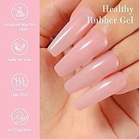 Nicedeco Rubber Base Gel For Nails Nude Pink Rubber Gel U V Color Base Gel Nail Polish 15Ml 022