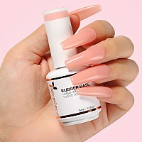 Nicedeco Rubber Base Gel For Nails Pink Rubber Gel U V Color Base Gel Nail Polish 15Ml 021