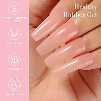 Nicedeco Rubber Base Gel For Nails Peach Pink Rubber Gel U V Color Base Gel Nail Polish 15Ml 018