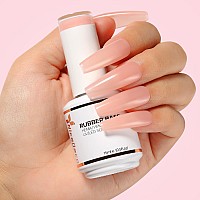 Nicedeco Rubber Base Gel For Nails Peach Pink Rubber Gel U V Color Base Gel Nail Polish 15Ml 018