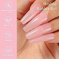 Nicedeco Rubber Base Gel For Nails Pink Rubber Gel U V Color Base Gel Nail Polish 15Ml 024