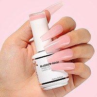 Nicedeco Rubber Base Gel For Nails Pink Rubber Gel U V Color Base Gel Nail Polish 15Ml 024