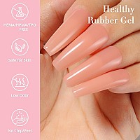 Nicedeco Rubber Base Gel For Nails Coral Rubber Gel U V Color Base Gel Nail Polish 15Ml 020